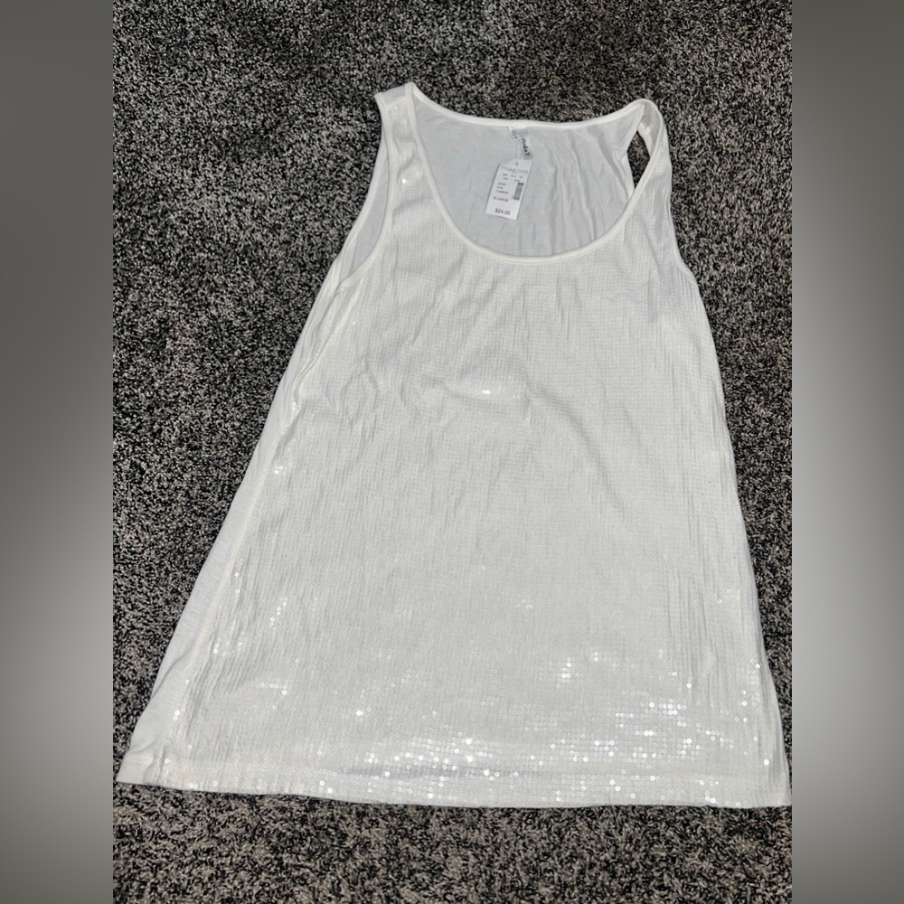 Maurice’s shimmer cream colored tank top-new with tags